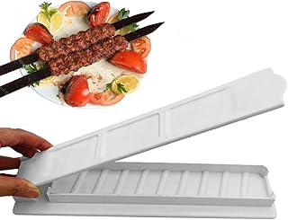 Kebab Maker and Kabob Skewers, Grill Kebab Maker with Skewers and Press Mold 11 Inch Long, Kebab Press, Skewers Kebab Maker Grill, Easy to Use and Clean BBQ Gadgets for Kitchen Outdoors Grilling