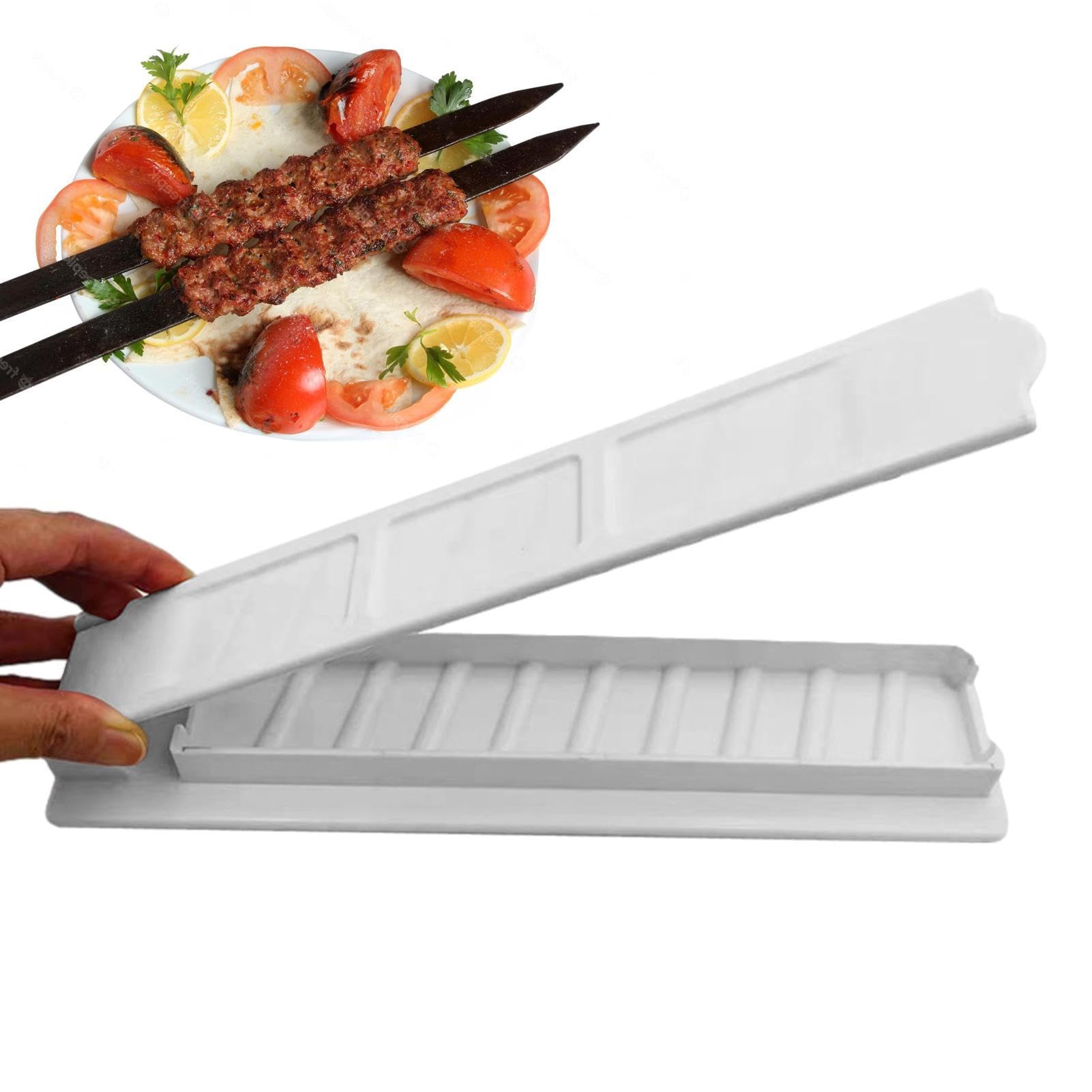 Kebab Maker roestvrij staal, kebab persmachine, herbruikbare kebab maker, handmatige BBQ cabob vorm, kebab grillgereedschap