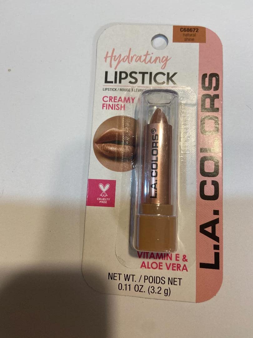 L.A. COLORSHydrating Creamy Finish With Vitamin E & Aleo Vera Lipstick C68672 Natural Shine