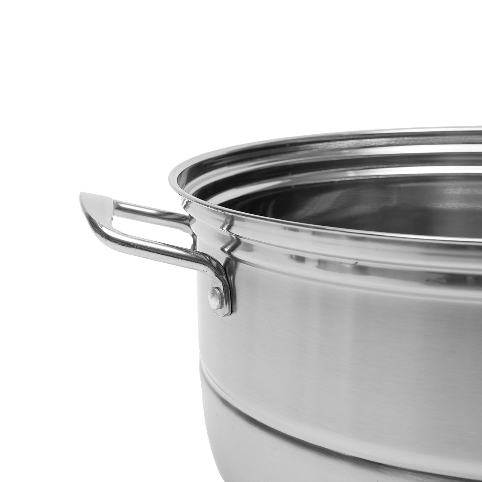 Mantowarka, pentola a vapore a 5 ripiani, in acciaio inox, 32 cm, pentola a vapore Mantowarka, coperchio in vetro, inserto per vapore e coperchio in vetro, pentola a vapore, anche per fornelli a