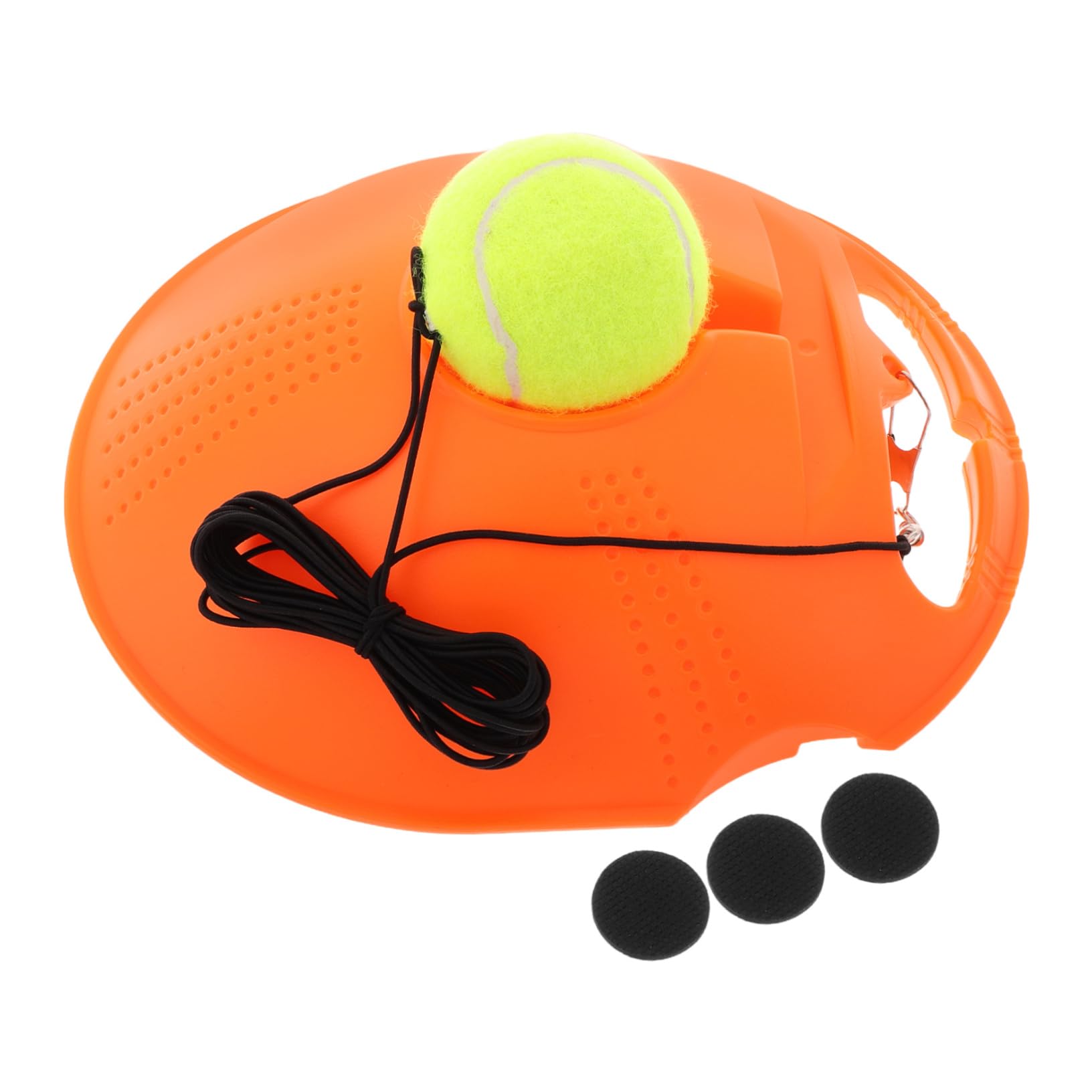 Happyyami 1Set Tennis Trainer Set with Self Learning String Rebound Balls Portable Tennis Practice Equipment for Individual Training Techniques and Reaction Speed Sturdy Base
