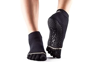 Toesox Pilates Women: Low Rise Full-Toe Pilates Socks