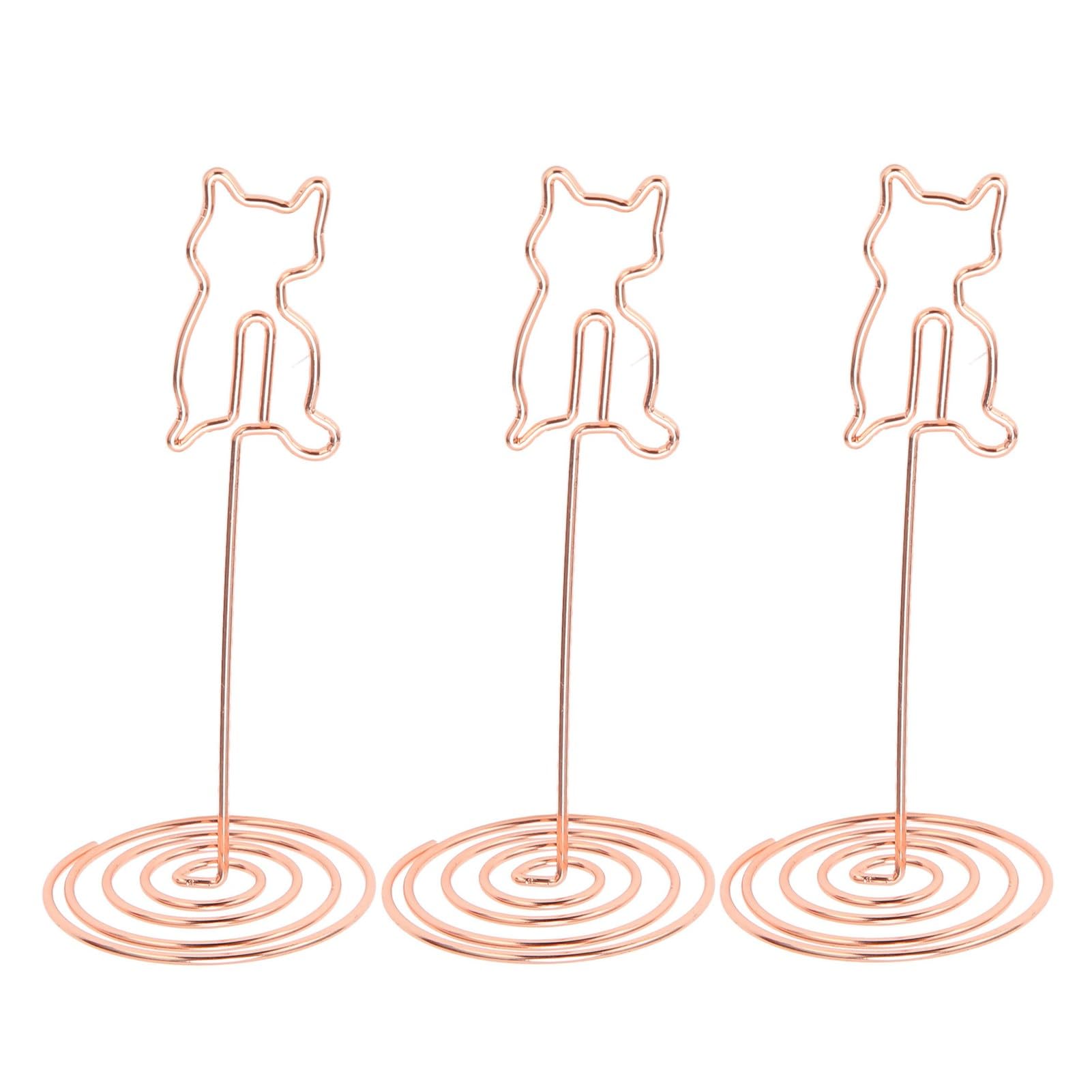 10 Pezzi Porta Menu, Clip Ad Anello Segnaposto da Tavolo Porta Humber Riservato Segni a Forma di Gatto Segnaposto Segnaposto Tavolo Alto Numero Stand per Festa di Nozze Cibo Carte (Gattino)
