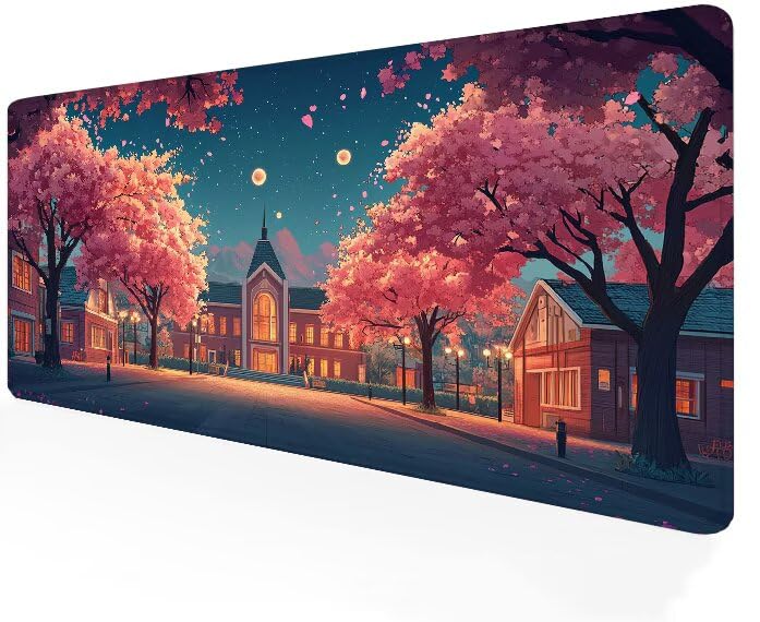 Tapis de souris rose format géant avec revêtement imperméable et finitions soignées