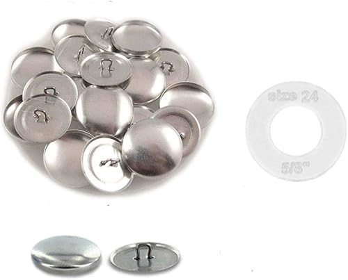 Miniatura 9 de Botones tamaño 24 (58 pulgadas) para cubrirautocubrir botones con respaldo de alambre, cantidad de 50 (con herramienta de montaje)