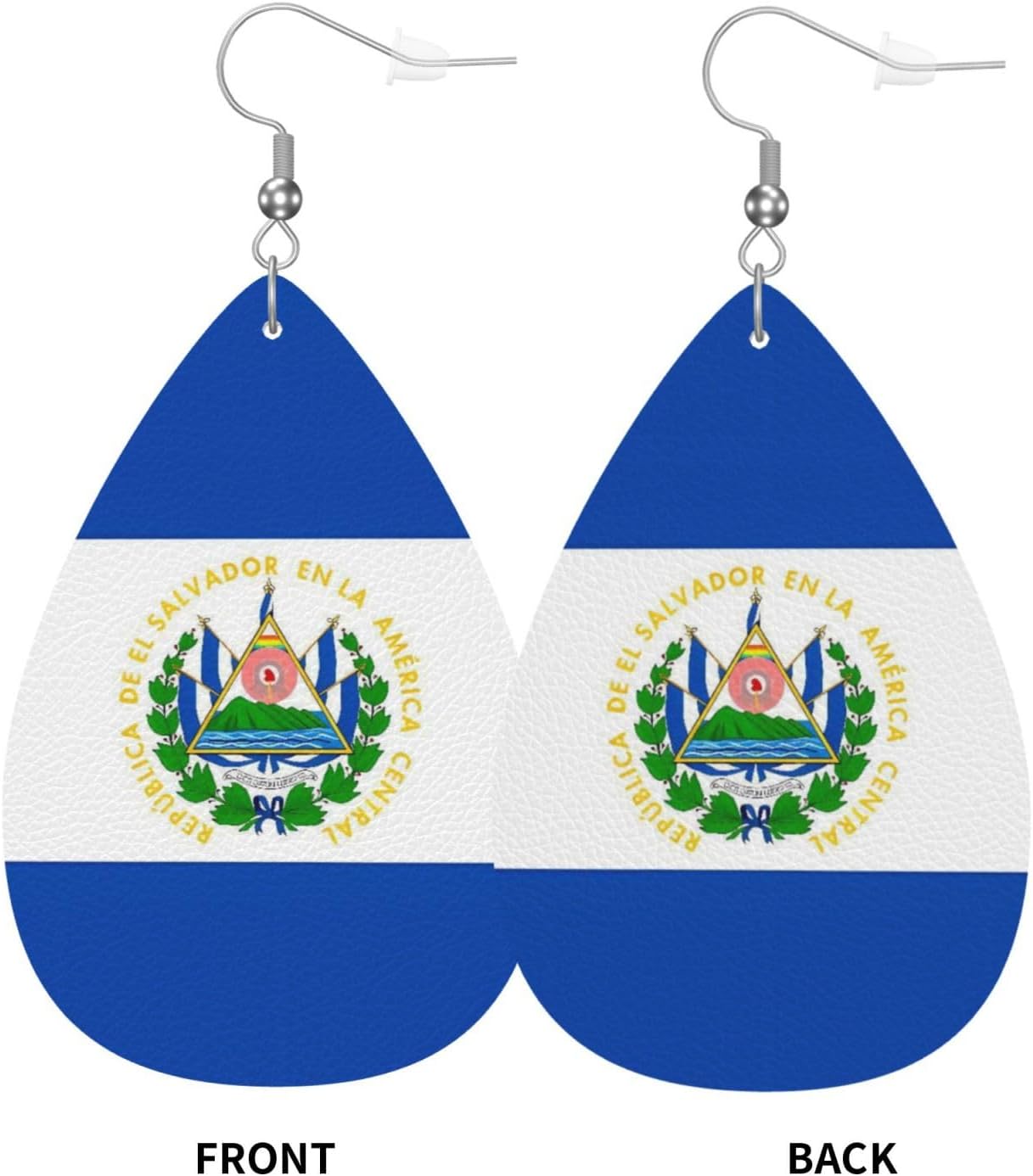 Country Flag Teardrop Earrings For Women Lightweight Leather Dangle Earrings Patriotic Jewelry Gifts - Image 3