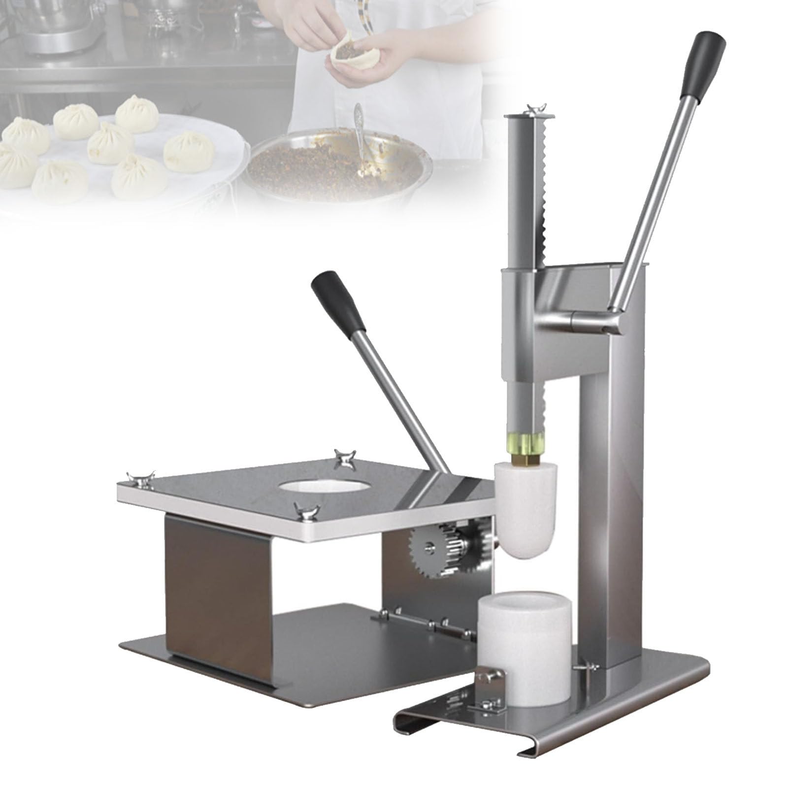 Macchina per Baozi, Macchina Semiautomatica per Panini Cinesi, 400-500 Panini All'ora, Kit Fai da Te per La Preparazione di Panini con Stampi, per La Cucina Casalinga Large