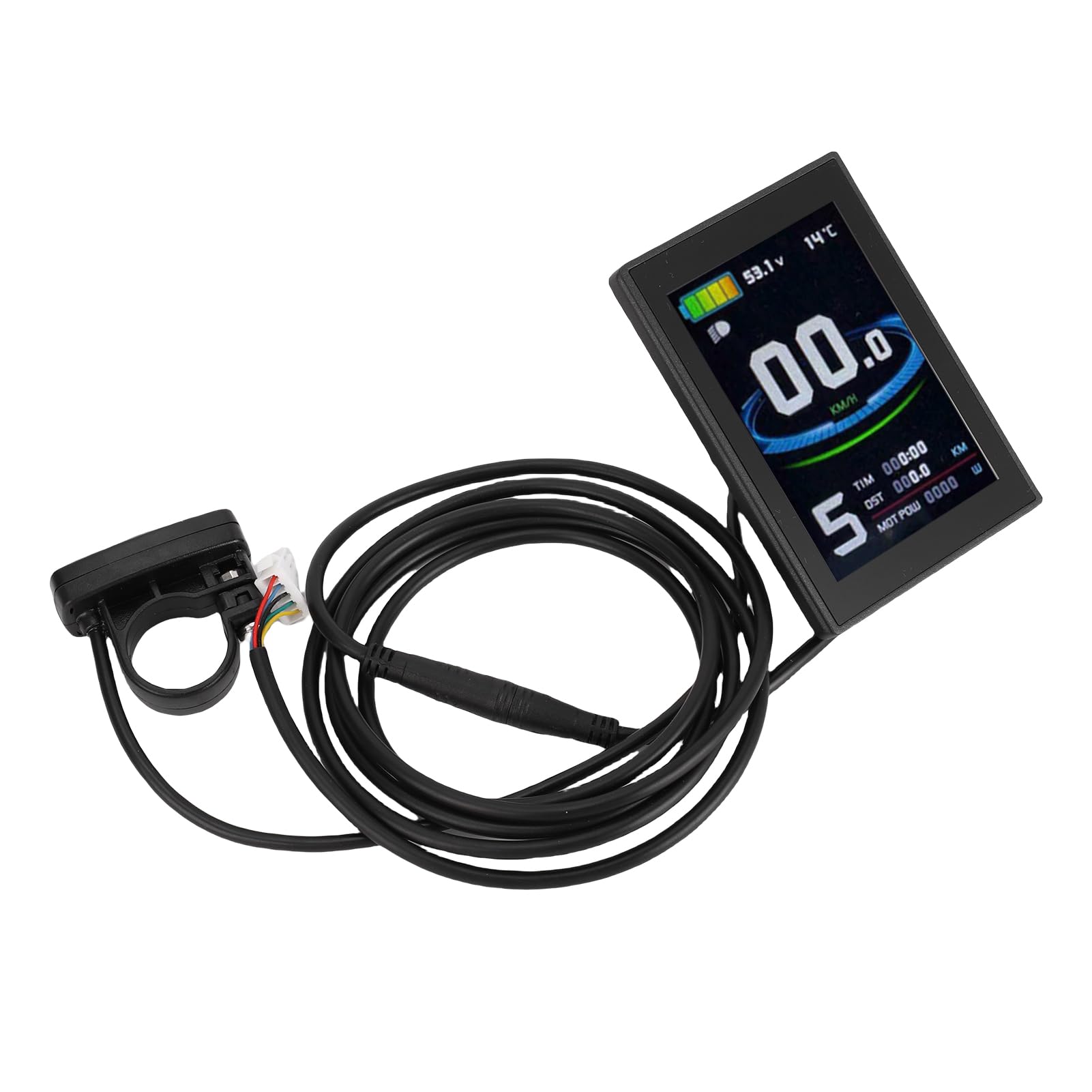 Naroote Uniwersalny Miernik do Hulajnogi Elektrycznej, Wyświetlacz LCD do Hulajnogi, Panel Sterowania ze Złączem SM i USB, Idealny Modyfikacji Rowerów Górskich