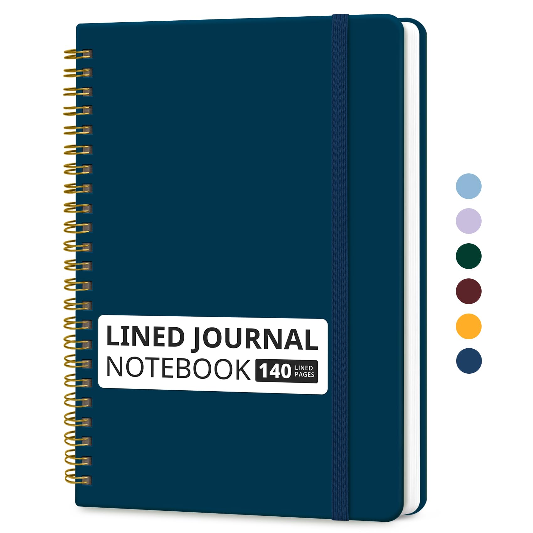 Taja Lined Spiral Notebook for Work, 5.7"x7.9" Spiral Journal College Ruled