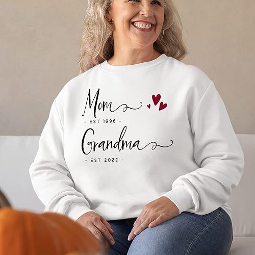 Miniatura 5 de Camisa personalizada para abuela, mamá y abuela Est, camisa personalizada, cumpleaños, Navidad, para su mamá, Mimi Gigi, tía, multicolor, Multi color