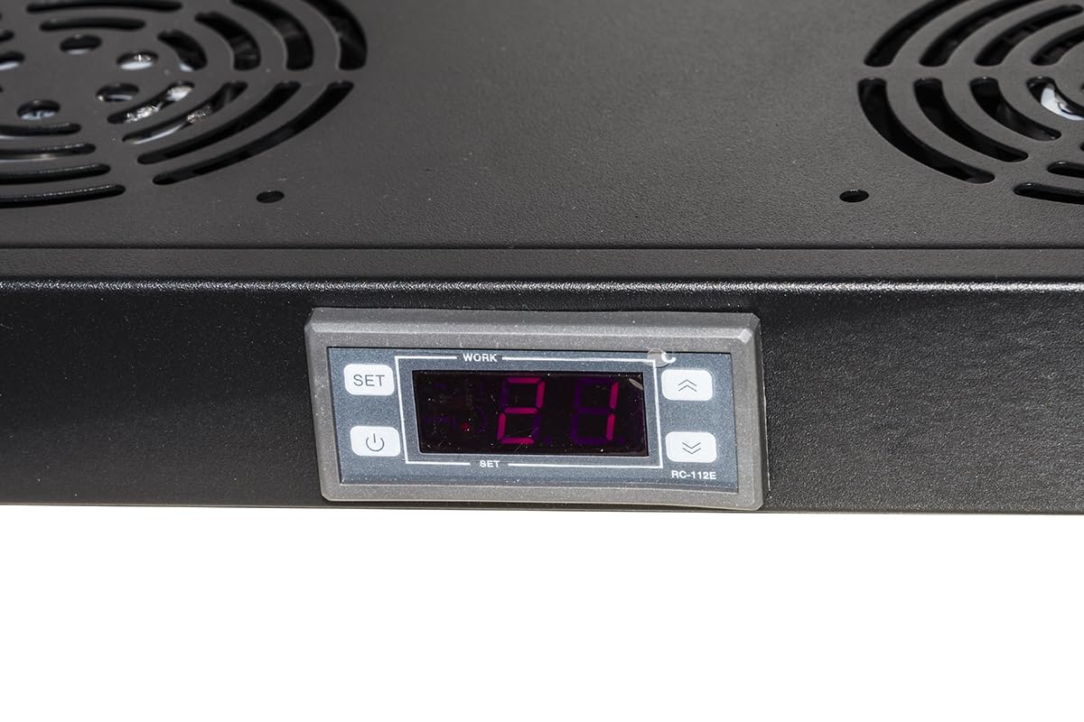 LINK Modulo 2 Ventole Raffreddamento con Display, Nero