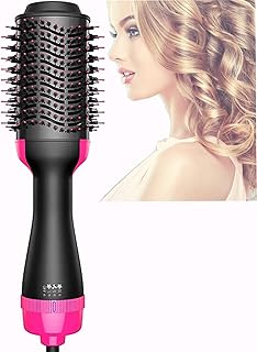 Secador De Cabelo E Modelador De Cabelo Para SalãO De Beleza, Escova 3 Em 1 Secador De Cabelo Escova Anti-Escaldamento De íOns Negativos Para Alisamento De Cabelo Pente Para Ondular