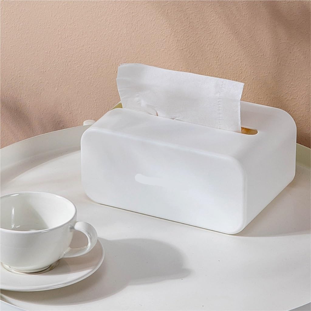 Tissue Box Cover Creative Wall-Mounted Tissue Box Household Multi-Functional Pasted Paper Box Living Room Toilet Paper Towel Storage Box (Color : Green, Size : One Size)