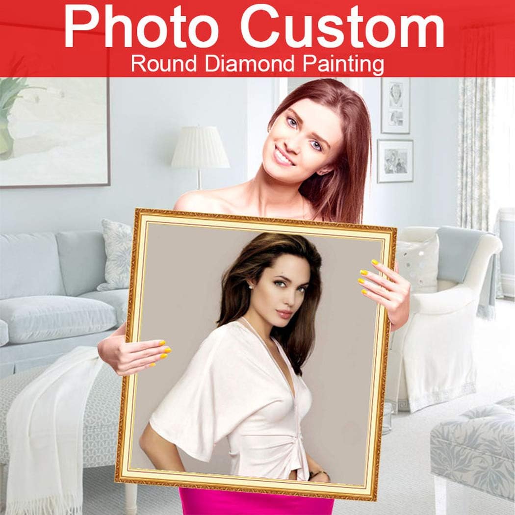 Custom Diamond Painting Kits Full Drill for Adults?Personalized Photo Customized Diamond Painting?Private Custom Your Own Picture Round Drill (50x70cm)