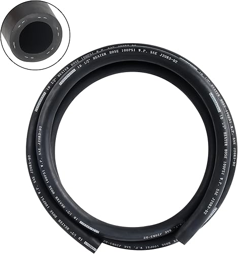 EVIL ENERGY 12" Calentador Manguera Refrigerante Radiador Recto 100PSI SAE 20R3 5FT Negro