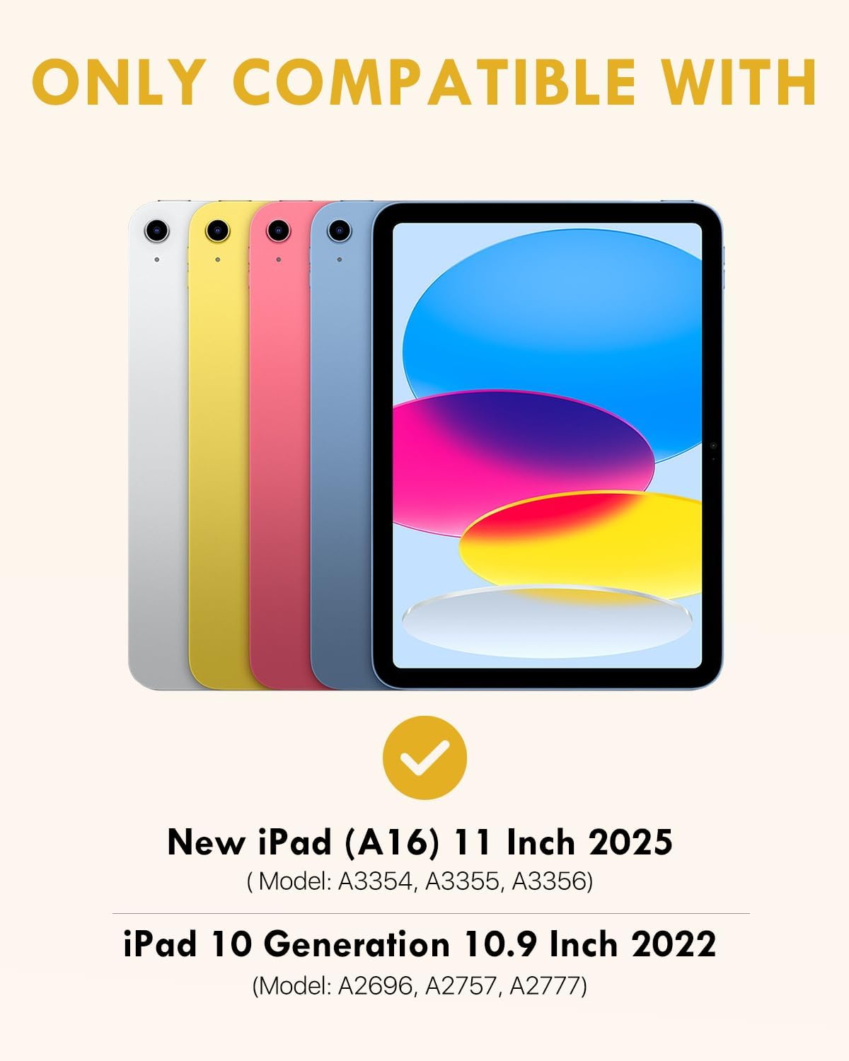 MoKo for iPad (A16) 11th Generation Case with Keyboard 11 inch 2025, iPad 10th Generation 10.9 inch Case with Pencil Holder, Multi-Angle Detachable Bluetooth Keyboard, White