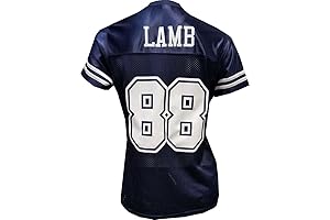 Official Lamb Women's Jersey Dallas Cowboys in Navy Size Medium adorned with Holographic Glitterflake