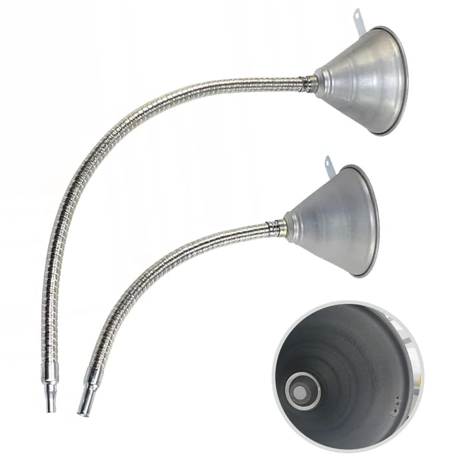 [Replacement] Imbuto Universale con Filtro for Carburante for Auto e Moto, 1 Pezzo, Strumenti di Accesso Automatico Argento (630)