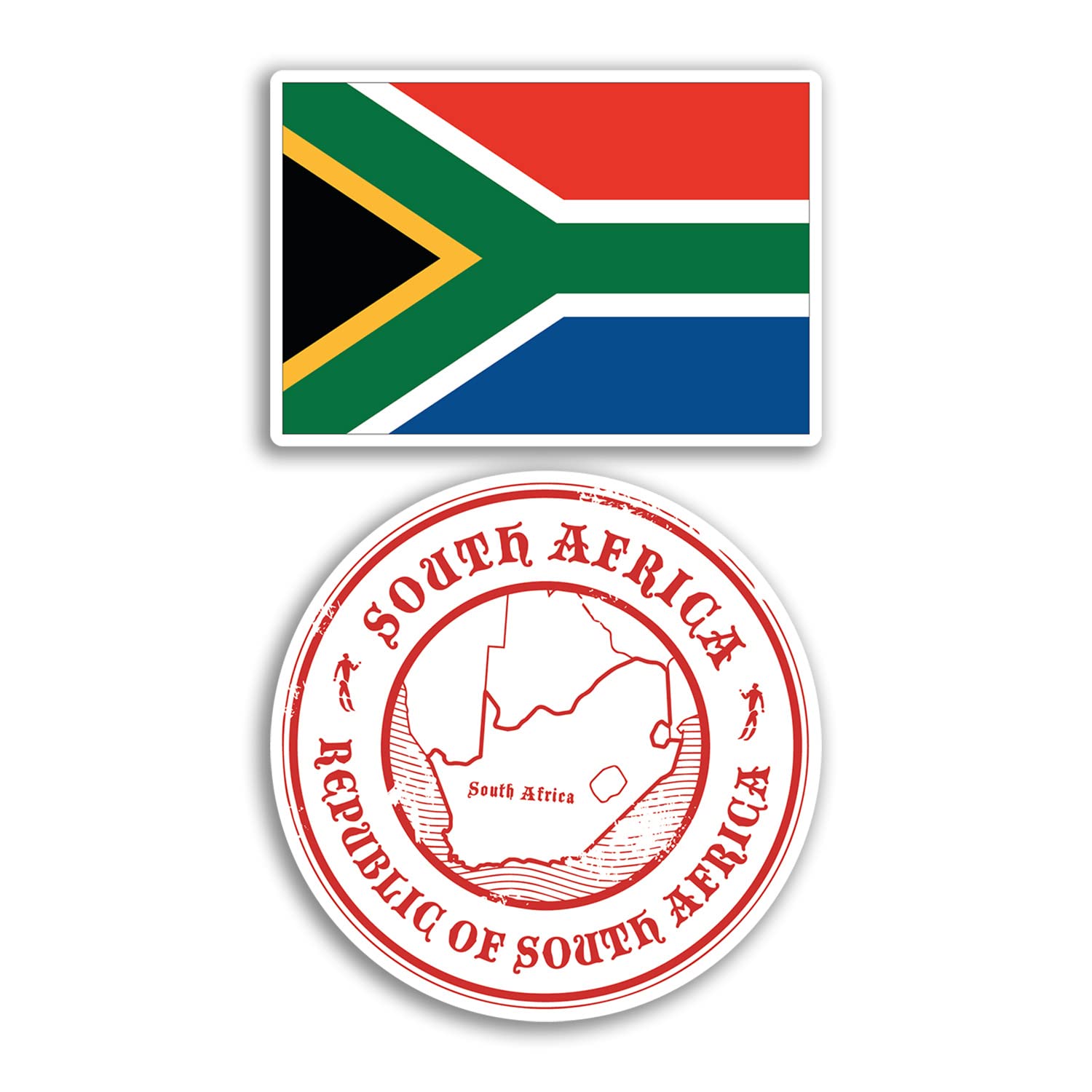 2 x 10cm Wide South Africa Vinyl Stickers - African Map Holiday Adventure Travel Country Scrapbooking Gift #78690