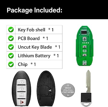 Replacement for 2013 2014 2015 2016 2017 2018 2019 Nissan Sentra Versa Leaf Key Fob Remote Control CWTWB1U840 4 Buttons 315MHz