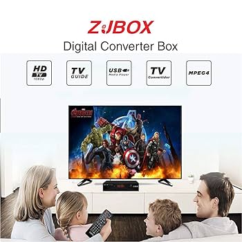 TVBOX(电视盒） Amazon.com: Digital TV Converter Box, ATSC Tv Tuner - ZJBOX