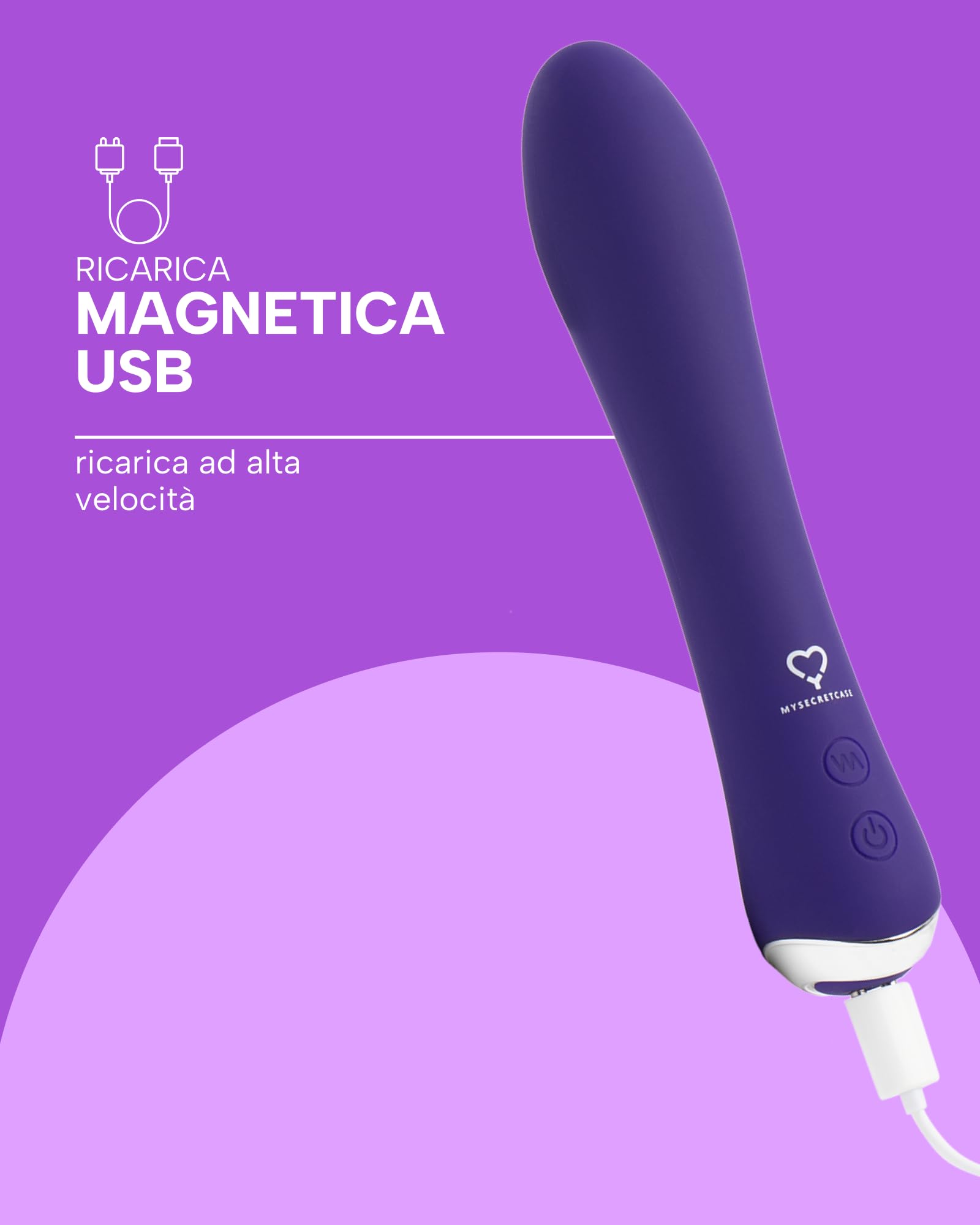 MySecretCase Vibratoreper Donna Professionale Vibratore Riscaldato Fino a 40°, 9 Modalità di Vibrazione Vibratoreper Donna Piccolo Ricaricabile USB Sexytoysys Coppia Waterproof