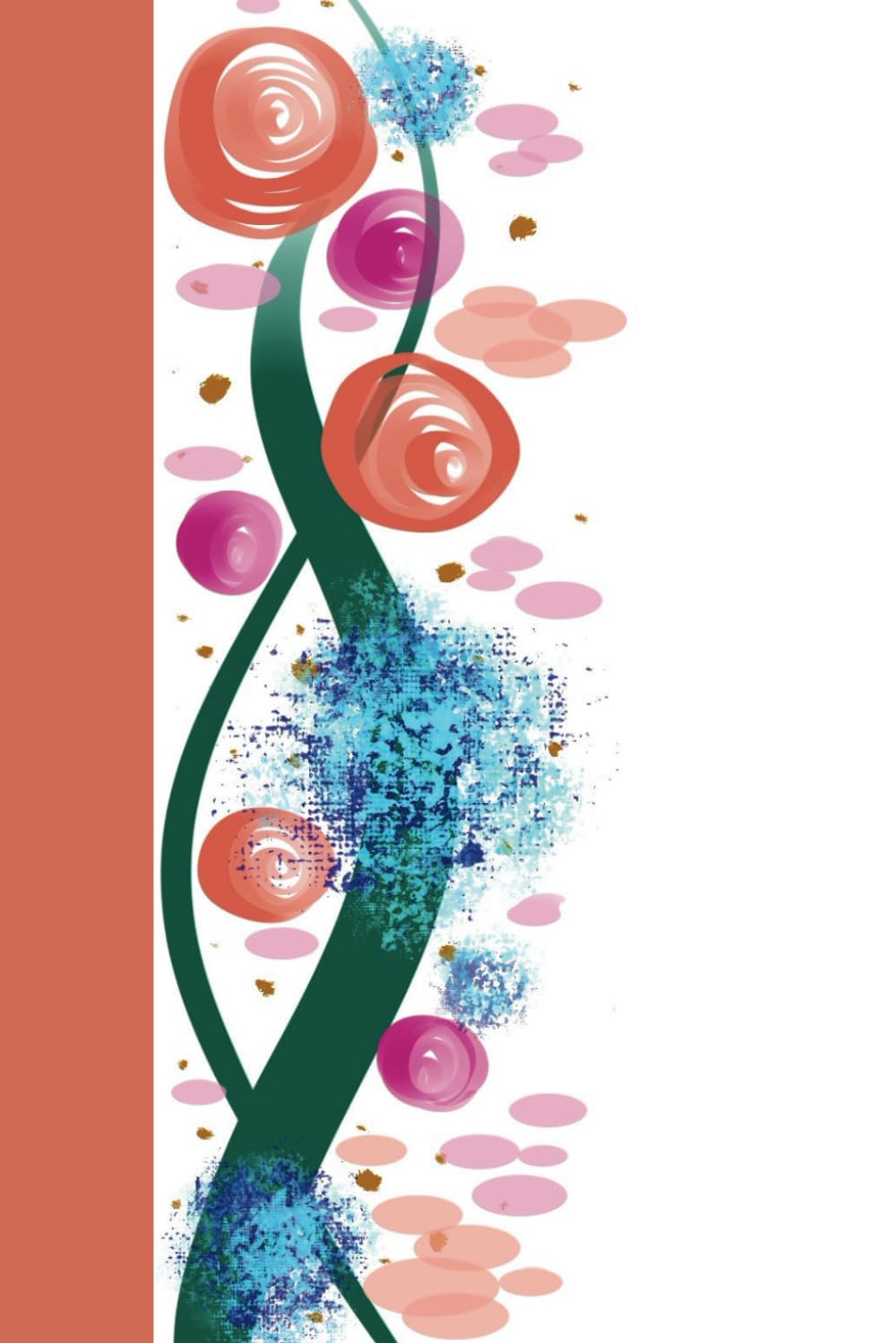 Whimsical Flowers Notebook: 6"x9" 110 Lined Pages