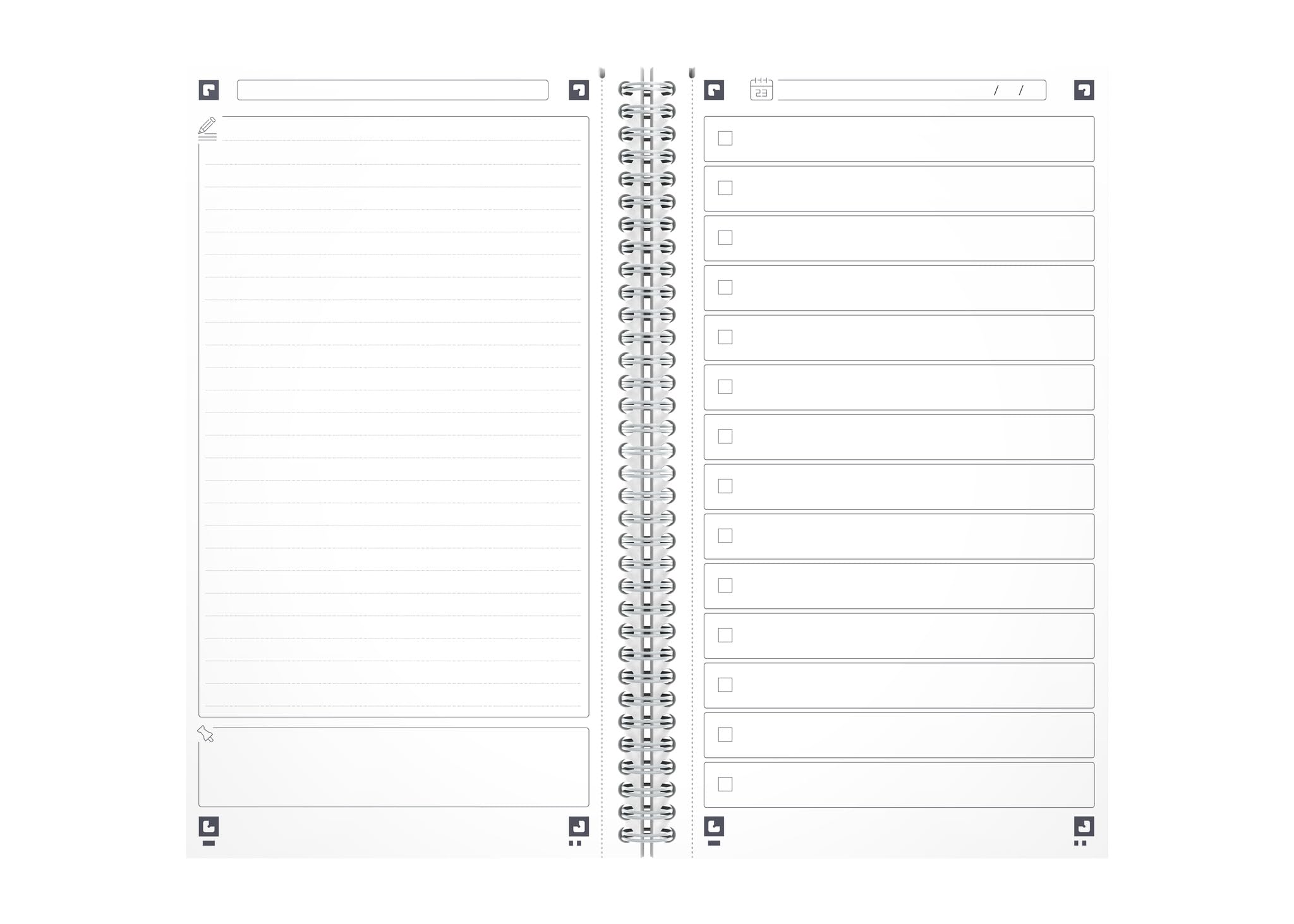 OXFORD Cahier Task Manager Office Essentials 14,1x24,6cm 230 Pages Reliure Intégrale Couverture Carte Aqua