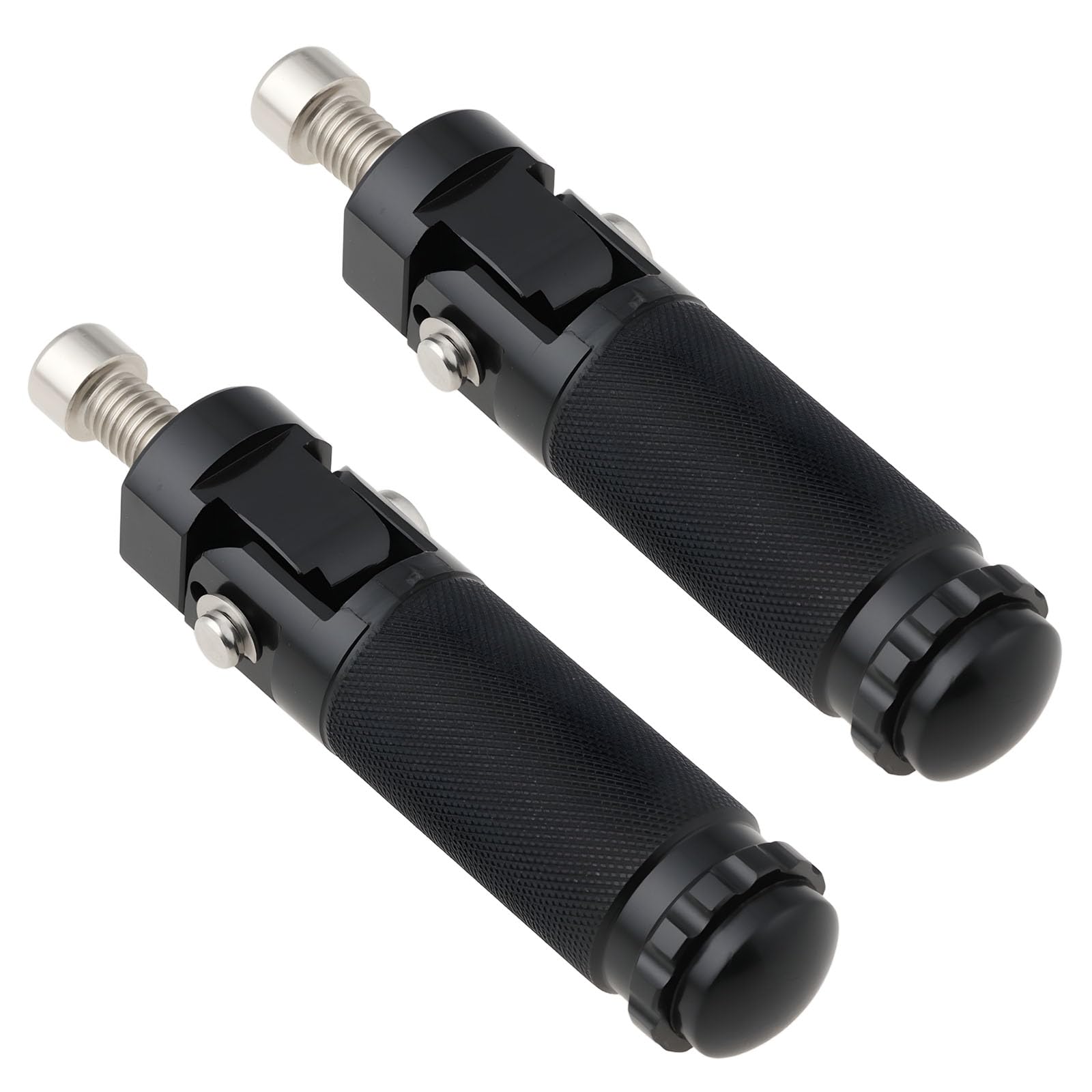 OTOTEC 1 Paar Klappbare Fußrasten für Motorräder Und Fahrräder Aluminiumlegierung 116 X 23 Mm für Motorräder Und Fahrräder (schwarz)