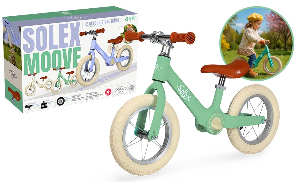 MGM Jouet - Draisienne - Solex - 119353 - Roues Libres - Vert - 30 Kg Max