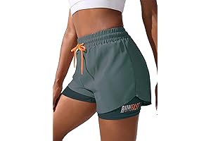 Women's 2-in-1 Workout Shorts with Quick-Dry Lining