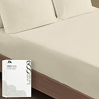 Vista 95 de MAYFAIR LINEN Twin XL Fitted Sheet Only - 100% Egyptian Cotton 600 Thread Count 16" Deep Pocket Fitted Sheet Twin XL, Cooling Sateen Elastic Bottom