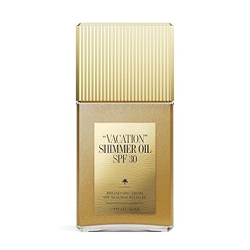 Vacation Shimmer Oil SPF 30 Body Sunscreen Oil, 2.9 Fluid Ounces - Body Glow, Moisturizing, Water-Resistant, Enhances All Skin Tones, Dermatologist-Tested, Vegan