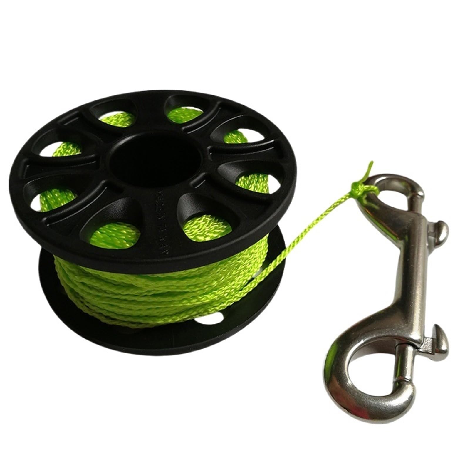 Diving Finger Spool, 30M Scuba Finger Spool Multicolor Double Ended Hook Cave Wreck Drift(Green)