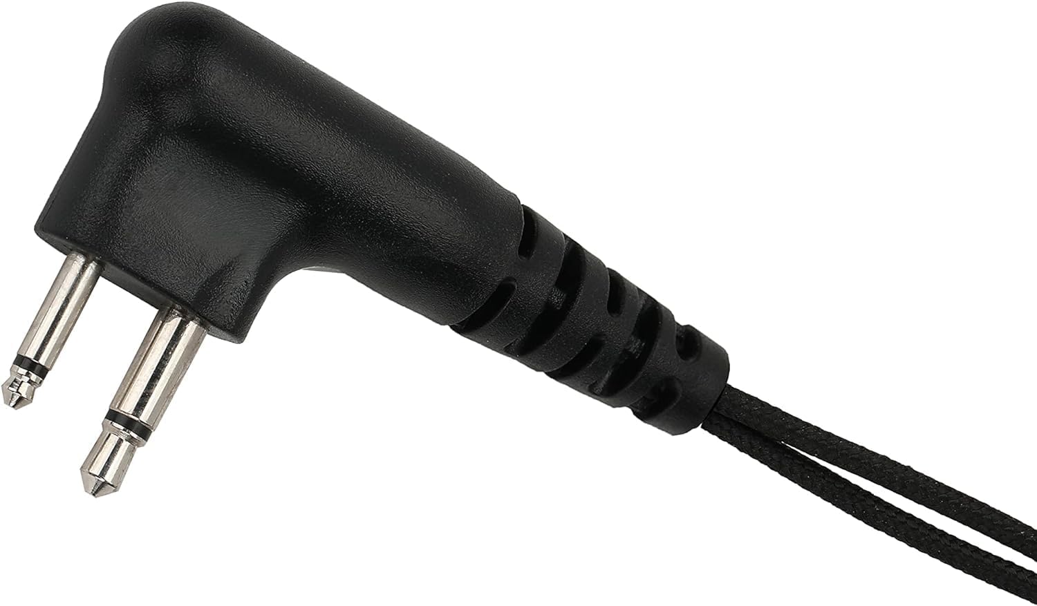 Two Way Radio Earpiece with PTT Compatible with Motorola CLS1110 CLS1410 CP185 CP200 CP200D Walkie Talkie 2 Pin Surveillance Headset with Mic Reinforced Cable (2 Packs)