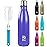 BOGI 17oz Insulated Water Bottle Double Wall Vacuum Stainless Steel Water Bottles, Leak Proof Metal Sports Water Bottle Keeps Drink Hot and Cold - Perfect for Outdoor Sports Camping Biking (Purple)