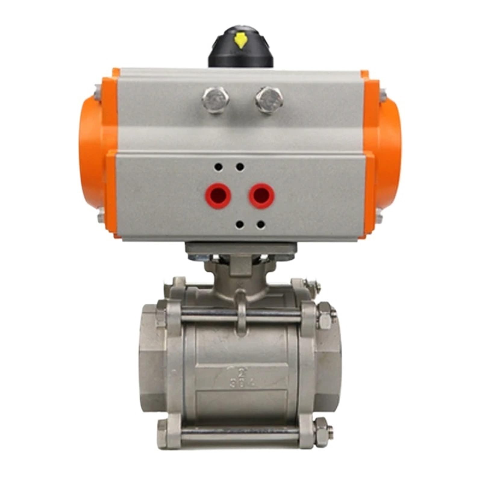 Fuel Shut Off Valve DN8 DN10 DN15 DN20 DN25 DN32 DN40 DN50 Three Piece Pneumatic Ball Valve with High Platform Acting Cylinder(DN32)