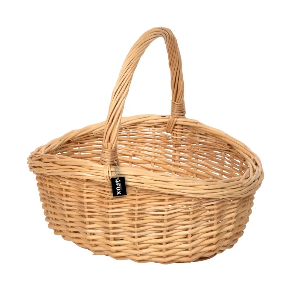 Handkorb Weide oval klein geflochten Geschenkkorb Allzweckkorb 35x28cm