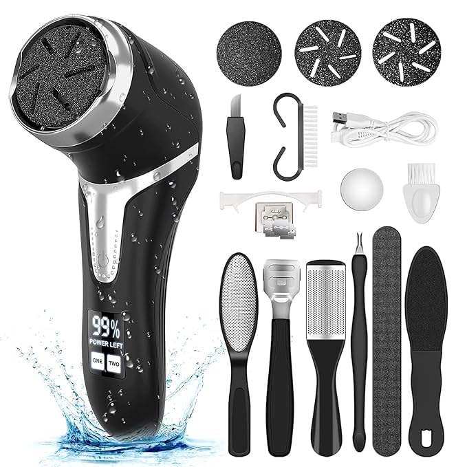 Luteti Electric Hard Skin Remover with Vacuum Absorption- Professional Pedicure Tools for Pedi Callus Foot Care - 3 Rollers Electronic Feet File (B0D83TDQPP) Amazon Price History, Amazon Price Tracker