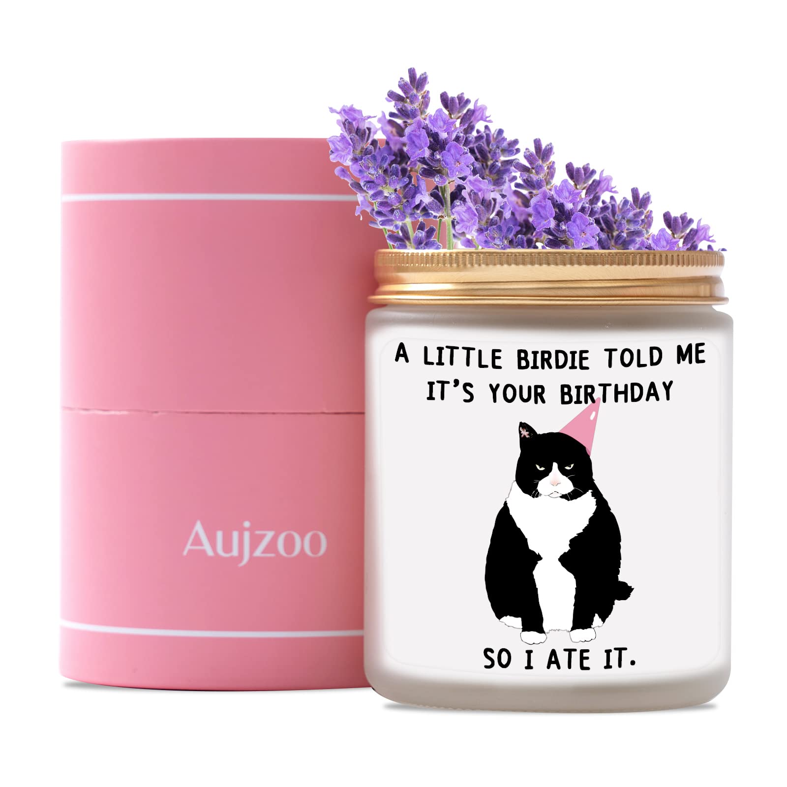 AujzooBirthday Gifts for Women Candle - Unique Gift for Her, Friends, Sister,Mum-Candle Gift idea for Bestie Coworker Classmate Boss Presents-Lavender Candles(7oz)