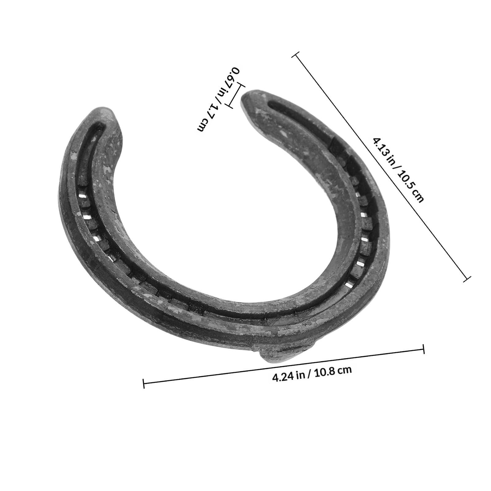 Healvian 4 Piezas Herradura de Hierro Negra para Casco de Caballo, Juego | Competencias y Decoración de Pared, Instalación Sencilla, Resistente al Desgaste Protección