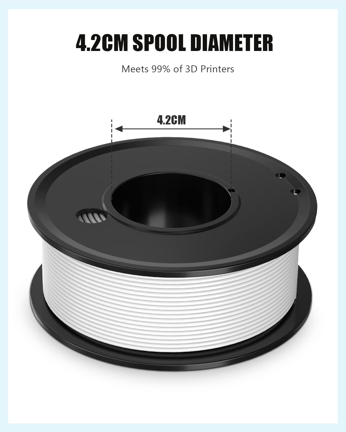 3D Printer Filament PLA 1.75mm 3-D Printing Materials 5 Colors Bundle Print Filiment 1.75 mm White Black Red Blue Purple Dimensional Accuracy ±0.02mm Fillament Spool Vacuum Packaging 250G X 5