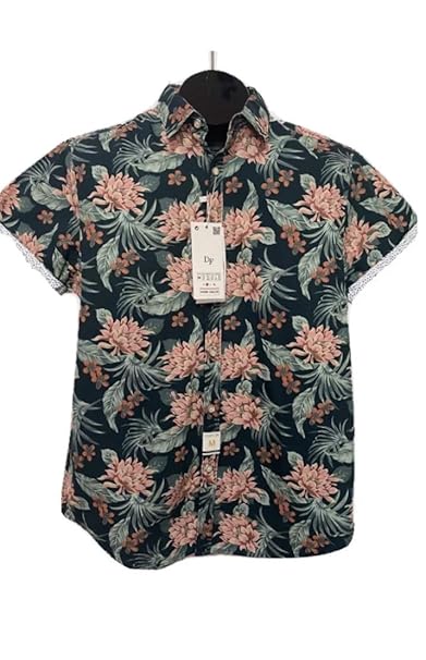 Denim and flower shirts price Clearance