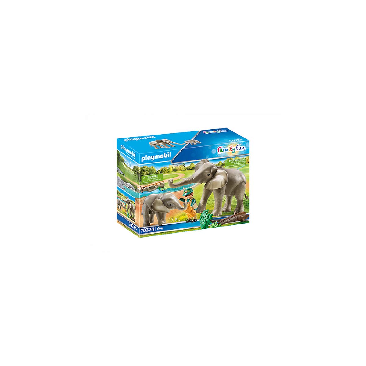 PLAYMOBIL Family Fun Recinto Exterior de Elefantes, A Partir de 4 años (70324)