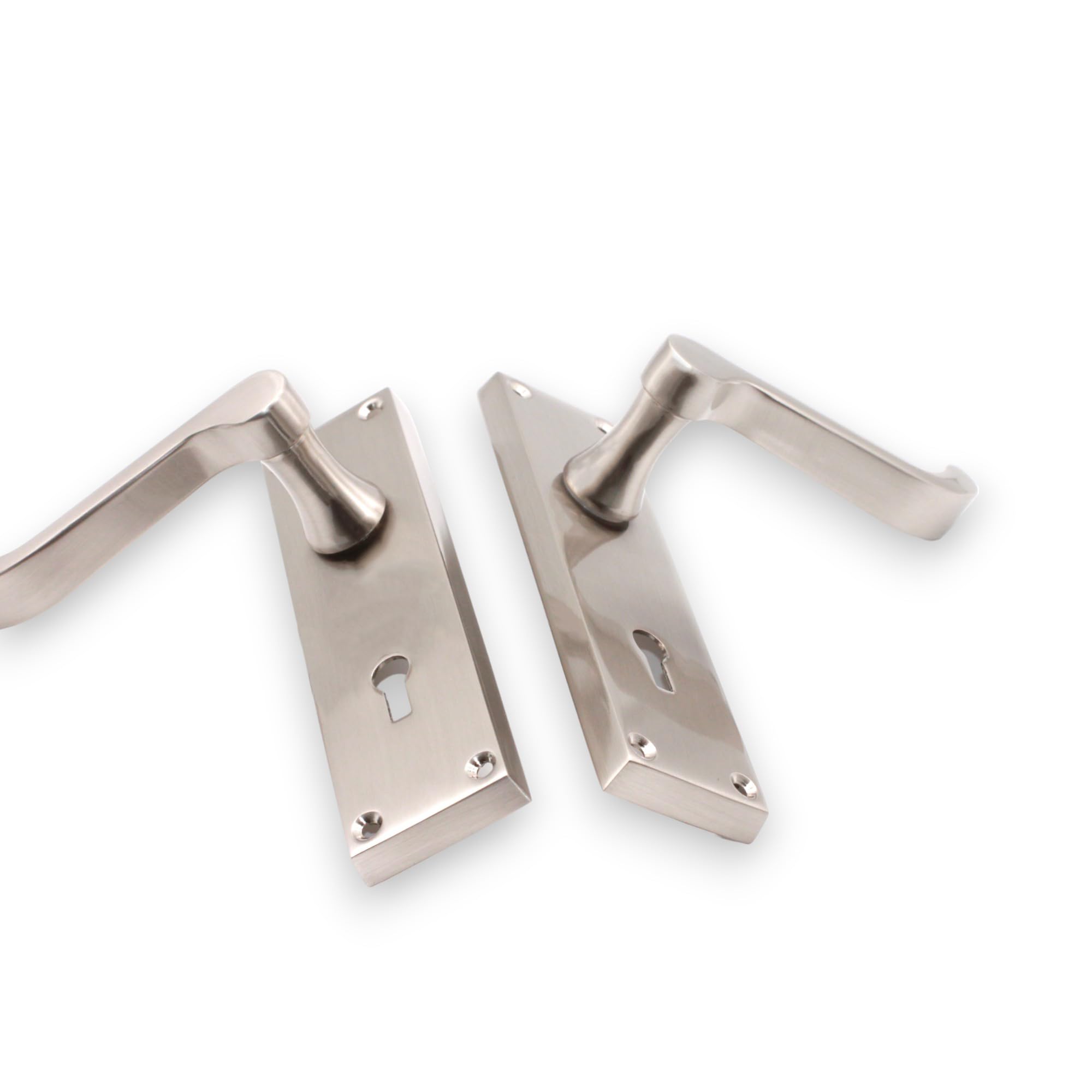 Juego De Manilla De Puerta Interior En Placa Trasera Con Cerradura Y Bisagras Antiguas, Apto Para Todo Tipo De Puertas De Madera, 190 X 40 Mm, Placa Trasera 22SL38KYANT