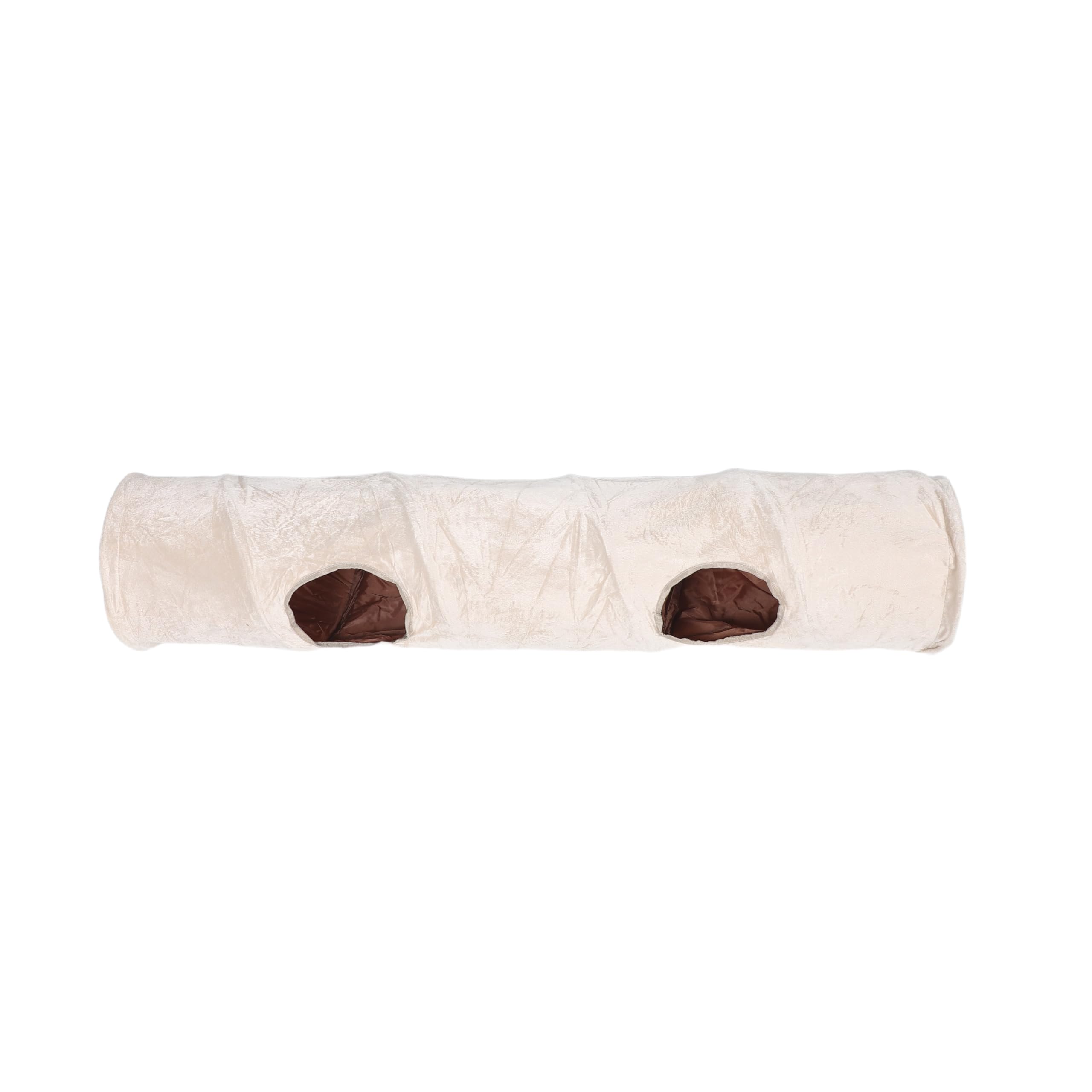 ibasenice Túnel para Gatos de Interior Beige con Pelota de Juego Cama Túnel de Tela Lavable Escondite Portátil para Gatitos y Animales Pequeños Refugio Interactivo para Exploración