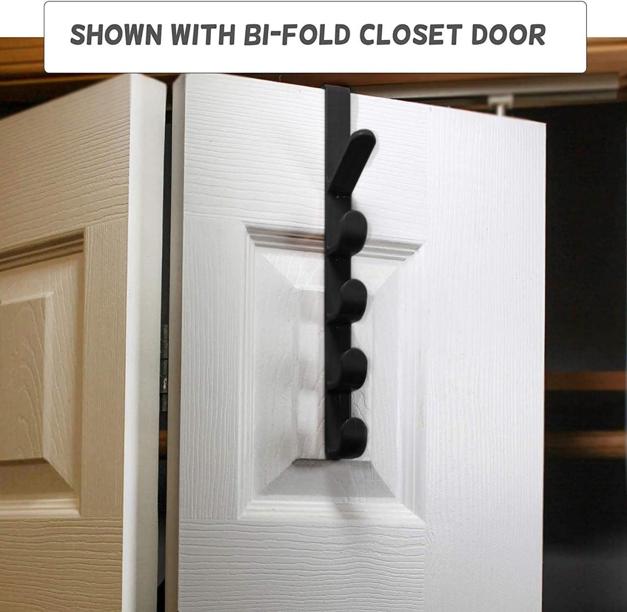 SUNBEET 5 Layers Over The Door Hook Organizer Coat Rack Hanger Backpack Handbag Door Hook Backpack Hangers Hook for Clothes,Hat,Socks,Bag,Key,Belt,Towel,Robe,Shirts (Pack of 1) 3