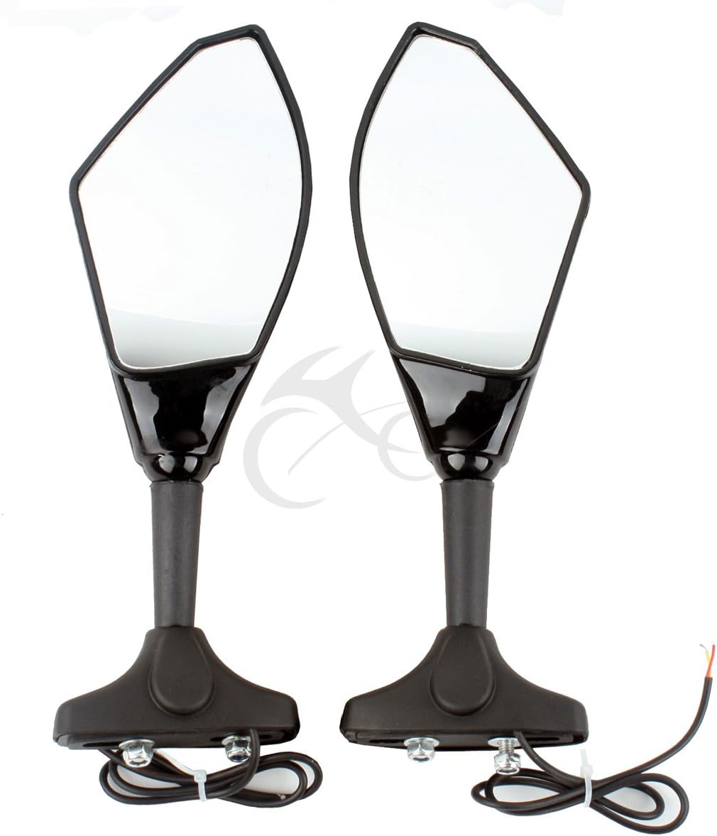 SLMOTO LED Turn Signal Integrated Rear Mirrors Fit for Suzuki Katana GSXR 600 750 1000 04-16 600RR 03-19 CBR 600 F4i 01-07