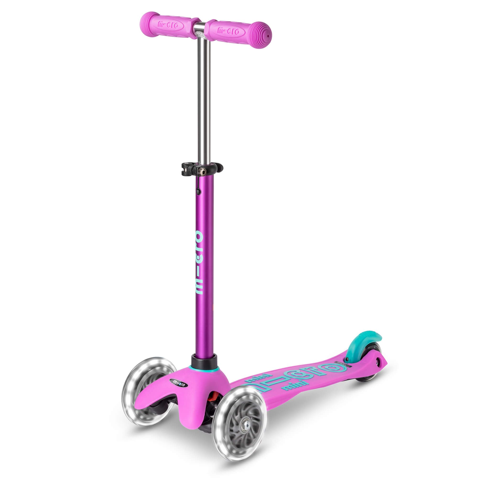 Micro Scooters | Mini Micro Deluxe LED Children's Scooter | Extra Grippy Deck | Weather Tested Stem | Remove & Fold Handlebar | Light Up Wheels | Boys & Girls