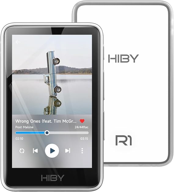 HiBy R1 HiFi MP3 Player with Bluetooth 5.1 Tidal Qobuz DSD 256 Native Lossless Music Player with Touchscreen/Hi Res Audio Certified/MSEB Tuning/2TB Expanded Memory